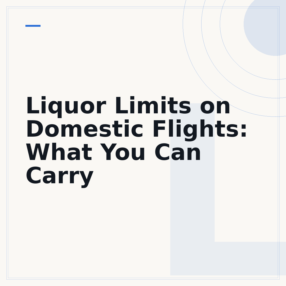 Liquor Limits on Domestic Flights: What You Can Carry