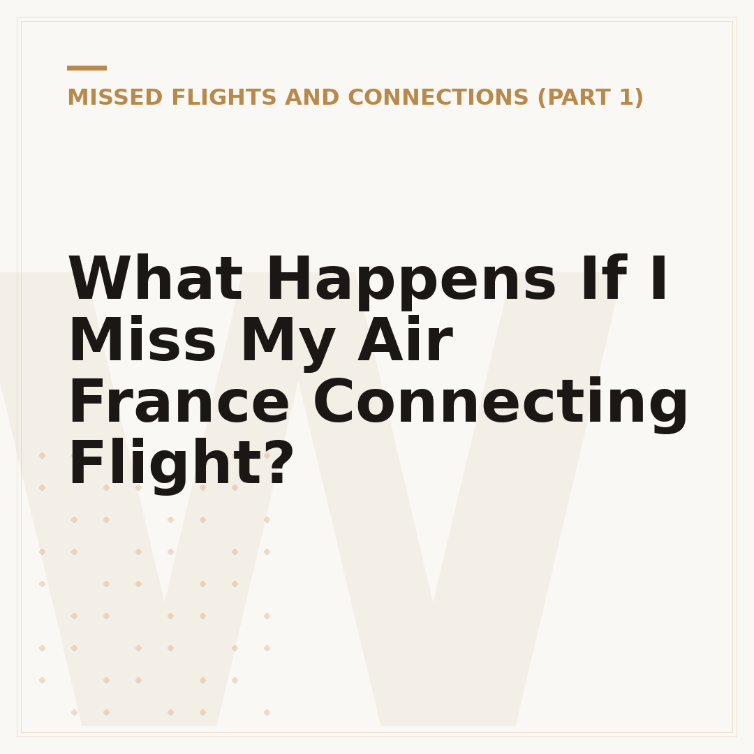 What Happens If I Miss My Air France Connecting Flight?