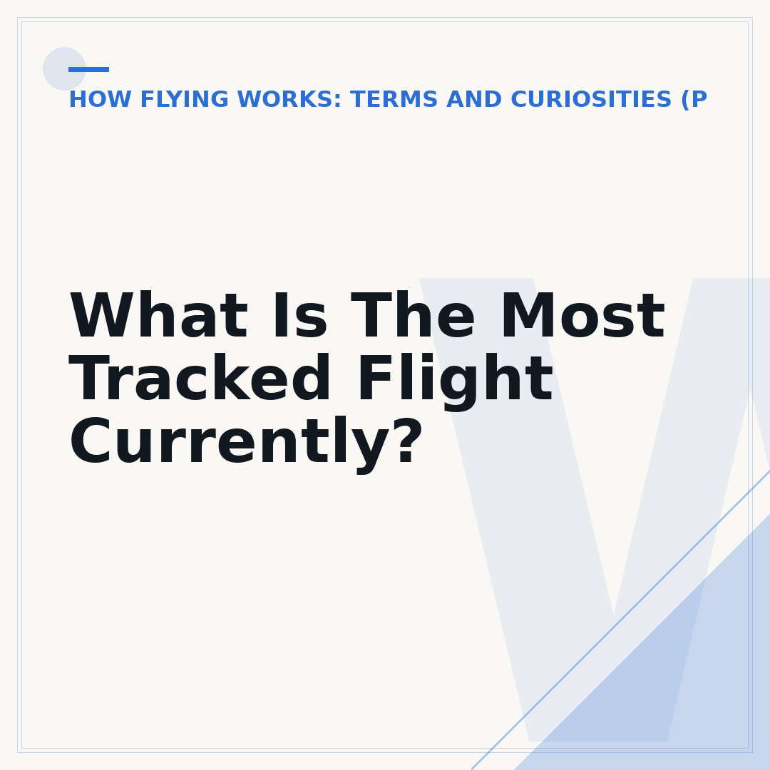 What Is The Most Tracked Flight Currently?