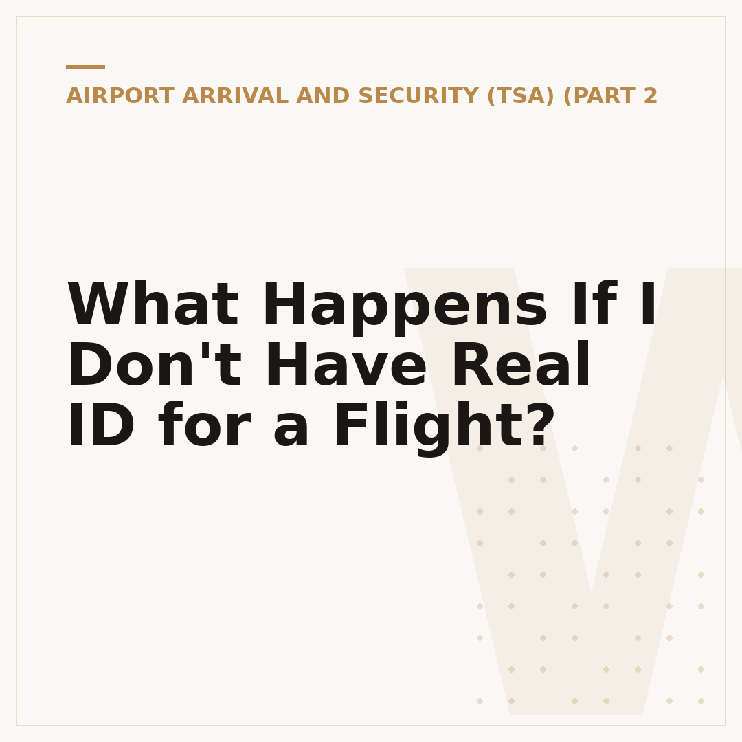 What Happens If I Don't Have Real ID for a Flight?