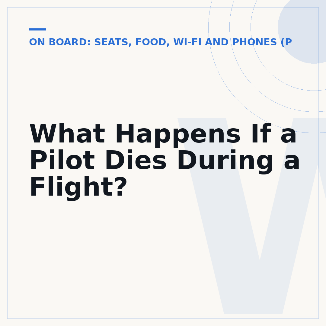 What Happens If a Pilot Dies During a Flight?