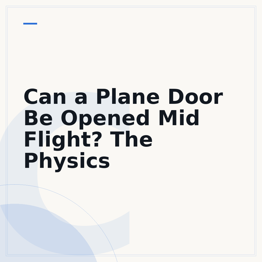 Can a Plane Door Be Opened Mid Flight? The Physics