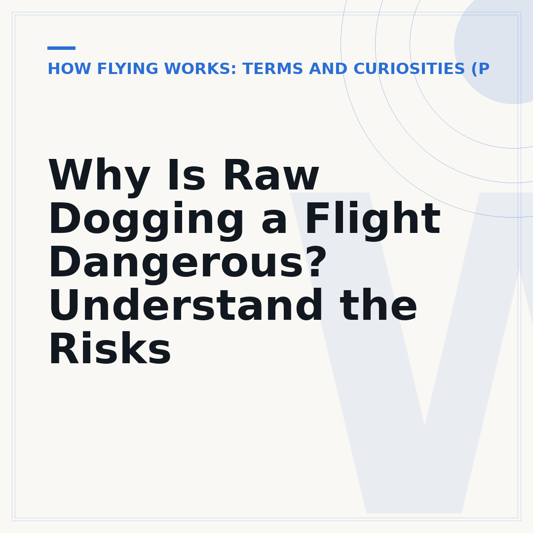 Why Is Raw Dogging a Flight Dangerous? Understand the Risks