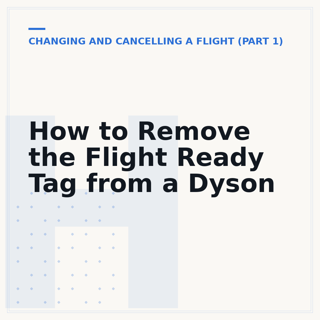 How to Remove the Flight Ready Tag from a Dyson