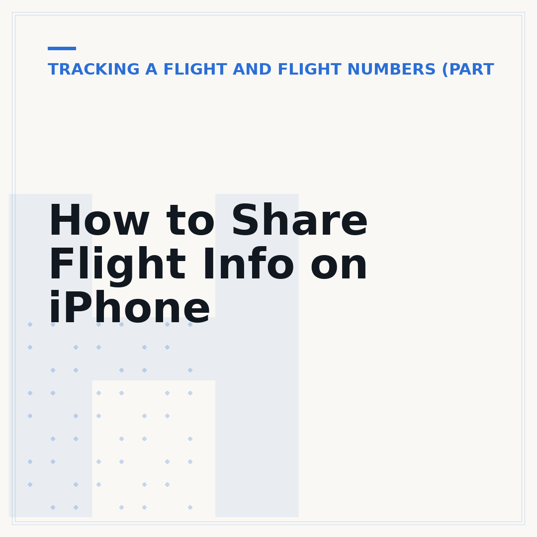 How to Share Flight Info on iPhone