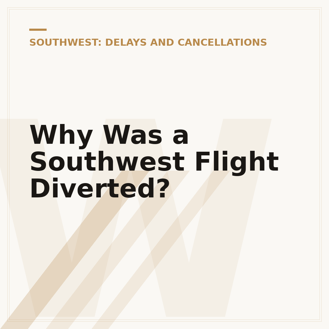 Why Was a Southwest Flight Diverted?