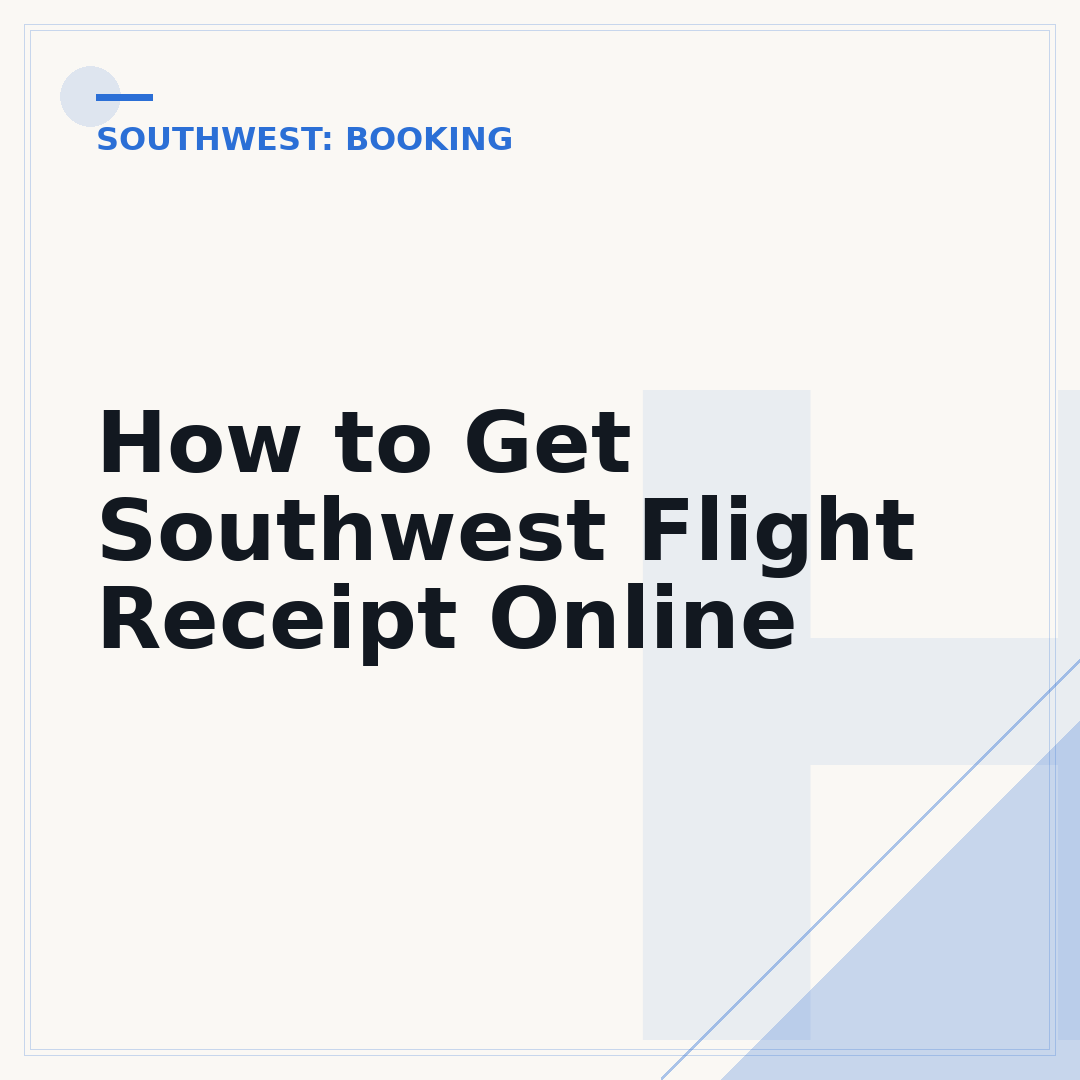How to Get Southwest Flight Receipt Online