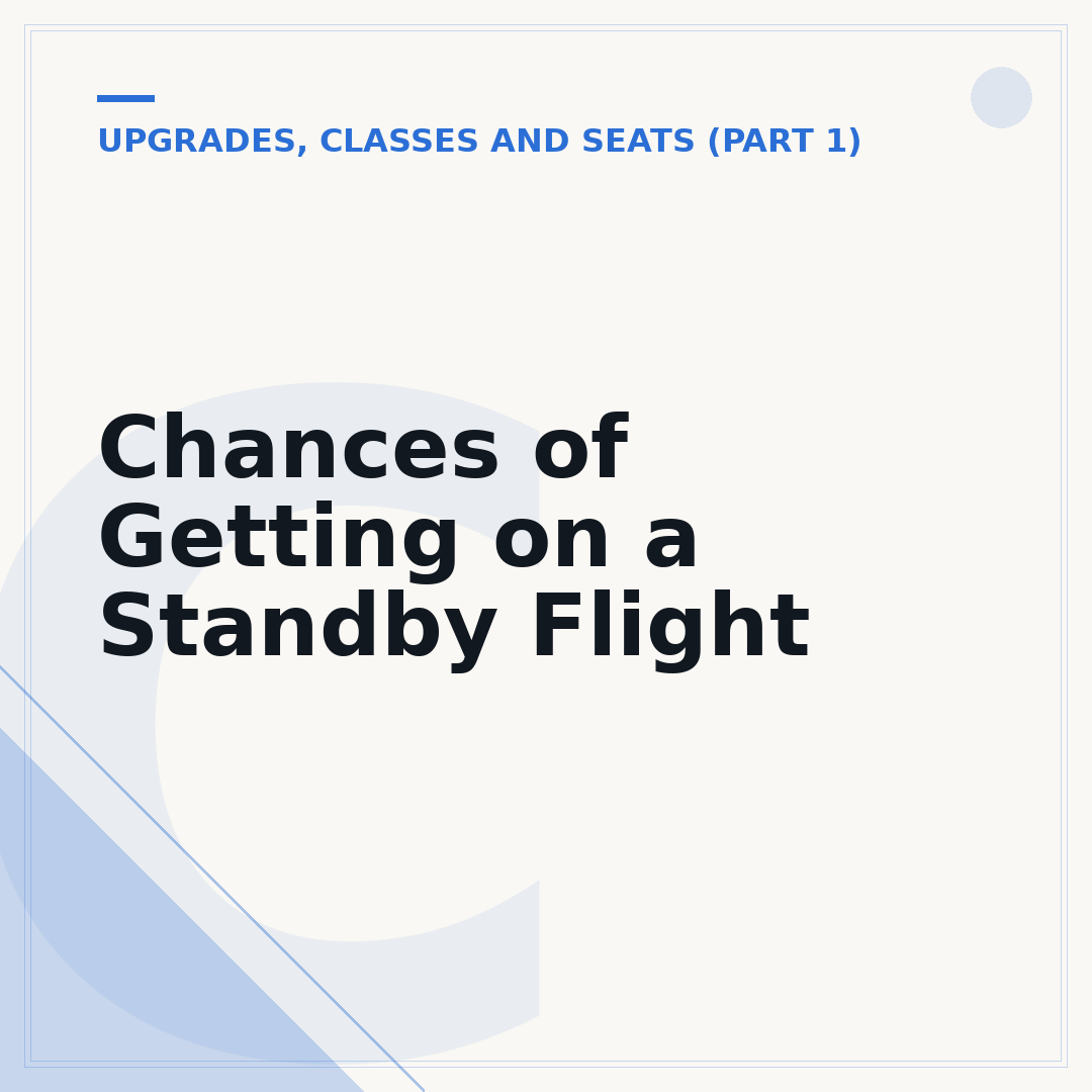 Chances of Getting on a Standby Flight