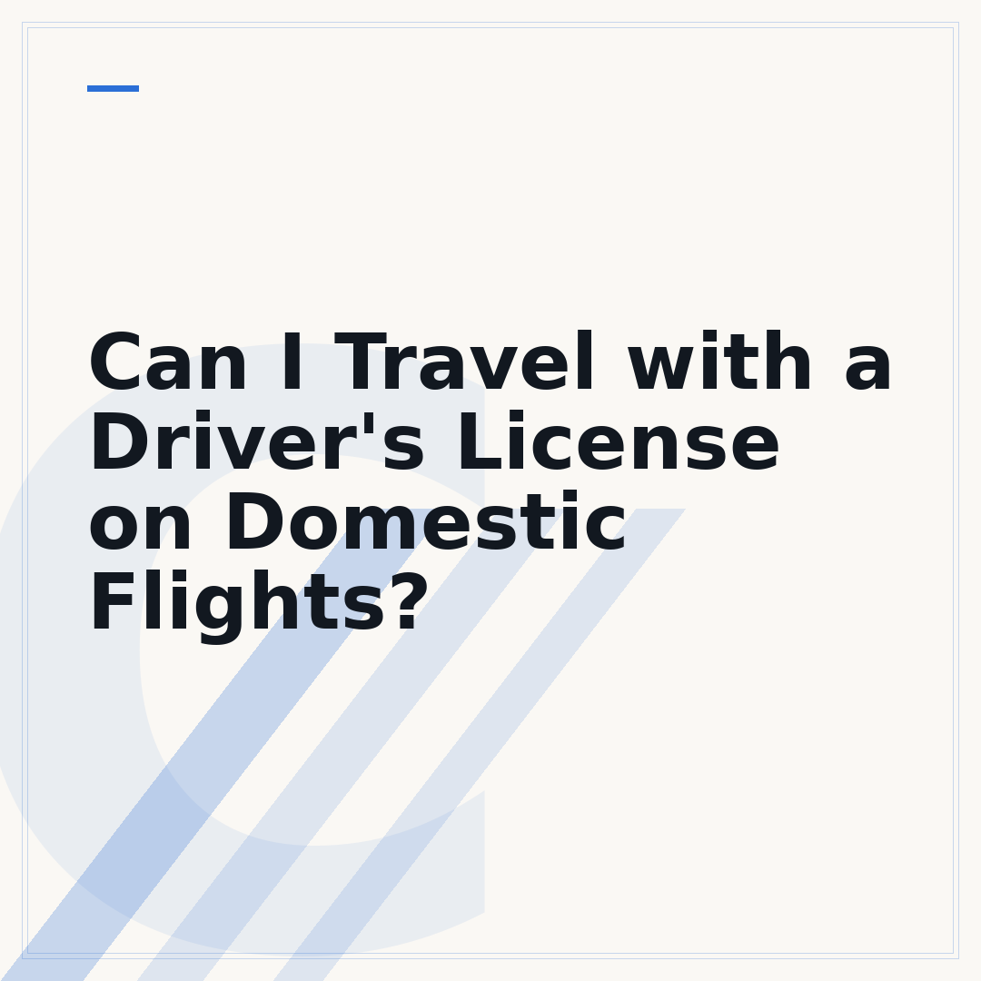 Can I Travel with a Driver's License on Domestic Flights?