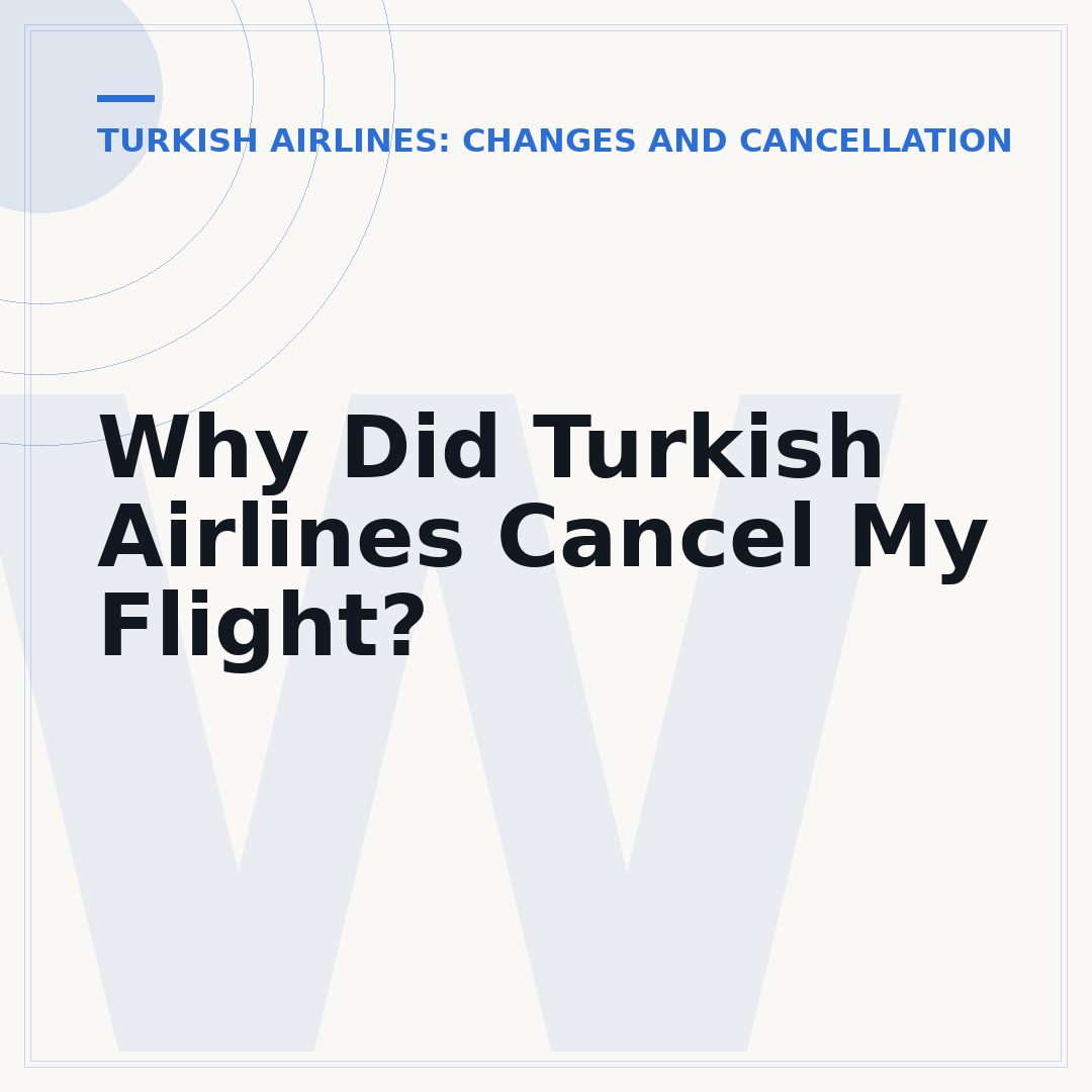Why Did Turkish Airlines Cancel My Flight?