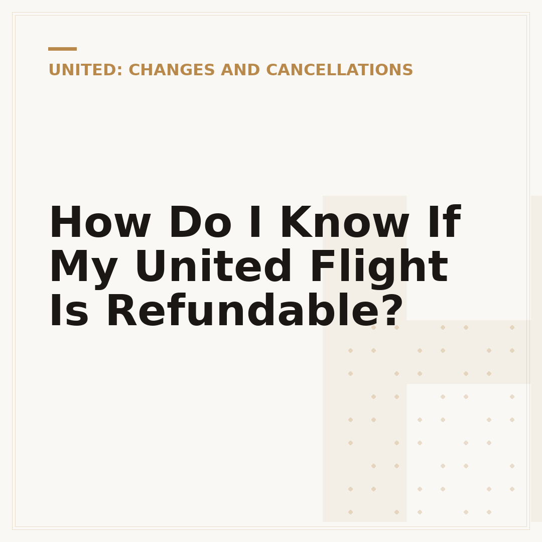 How Do I Know If My United Flight Is Refundable?