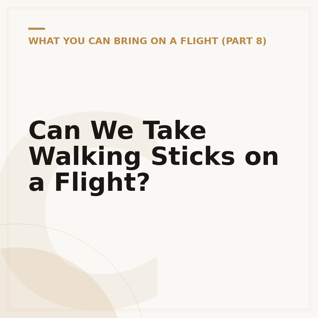 Can We Take Walking Sticks on a Flight?