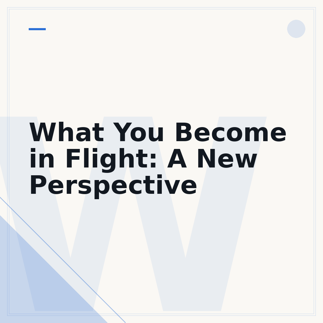 What You Become in Flight: A New Perspective