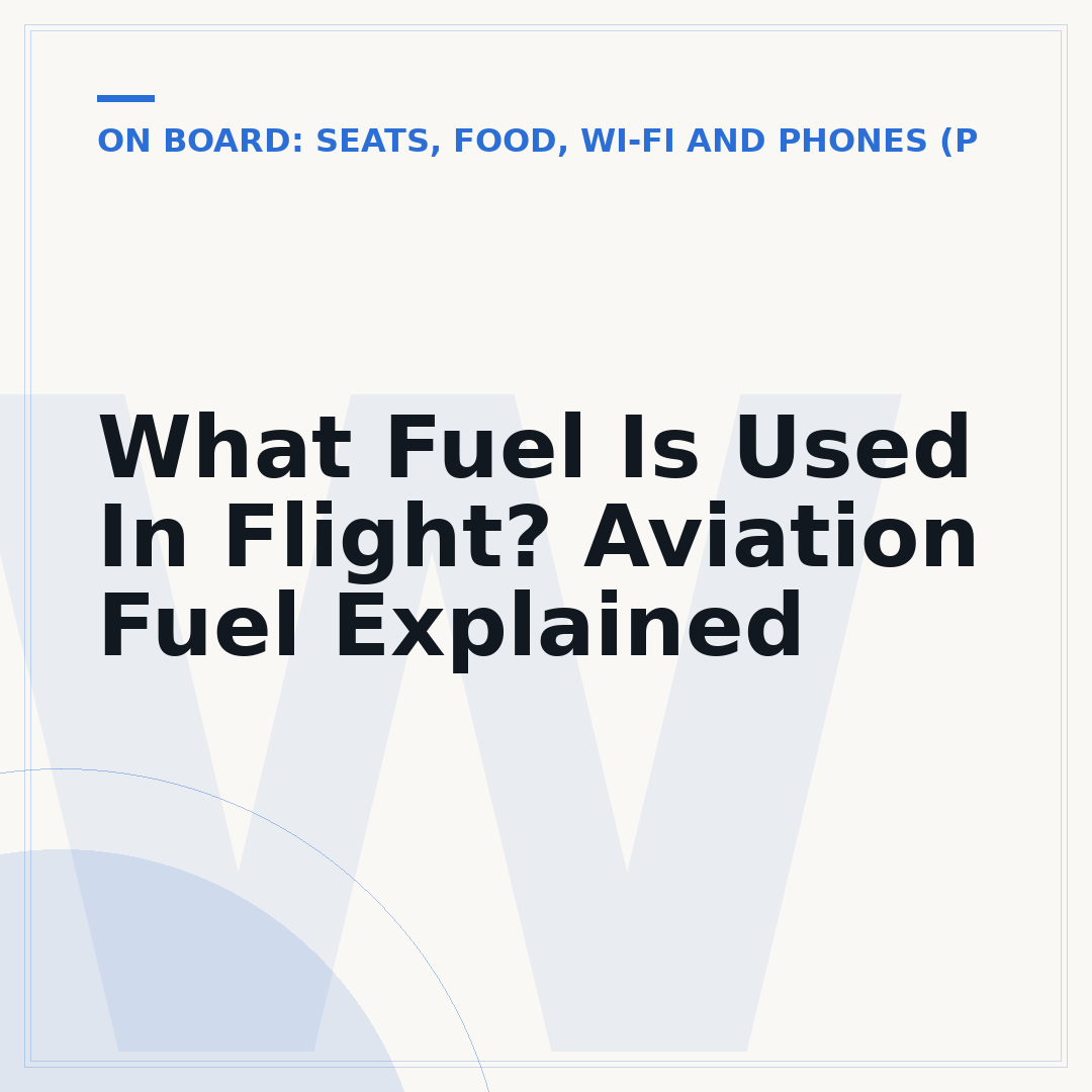 What Fuel Is Used In Flight? Aviation Fuel Explained