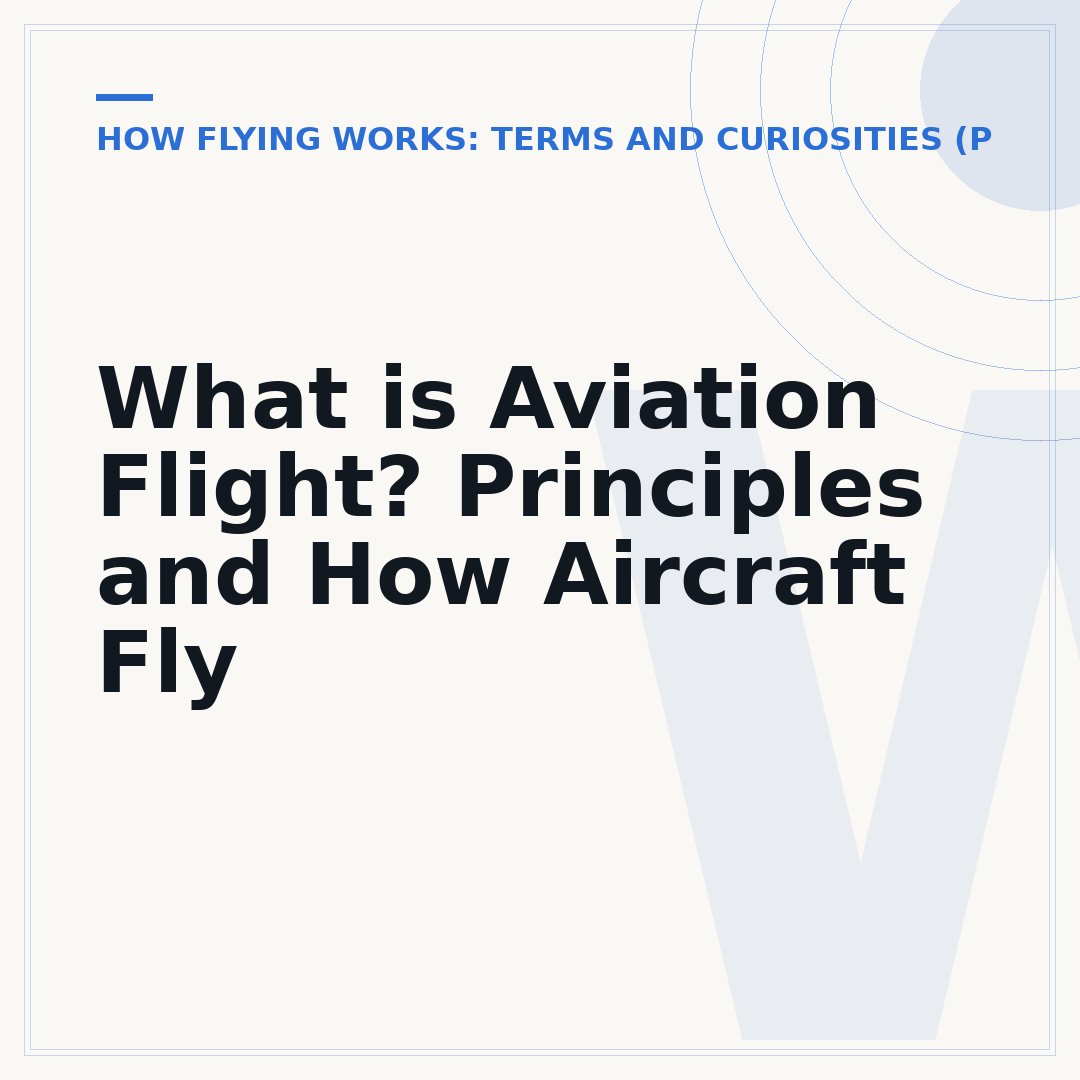 What is Aviation Flight? Principles and How Aircraft Fly