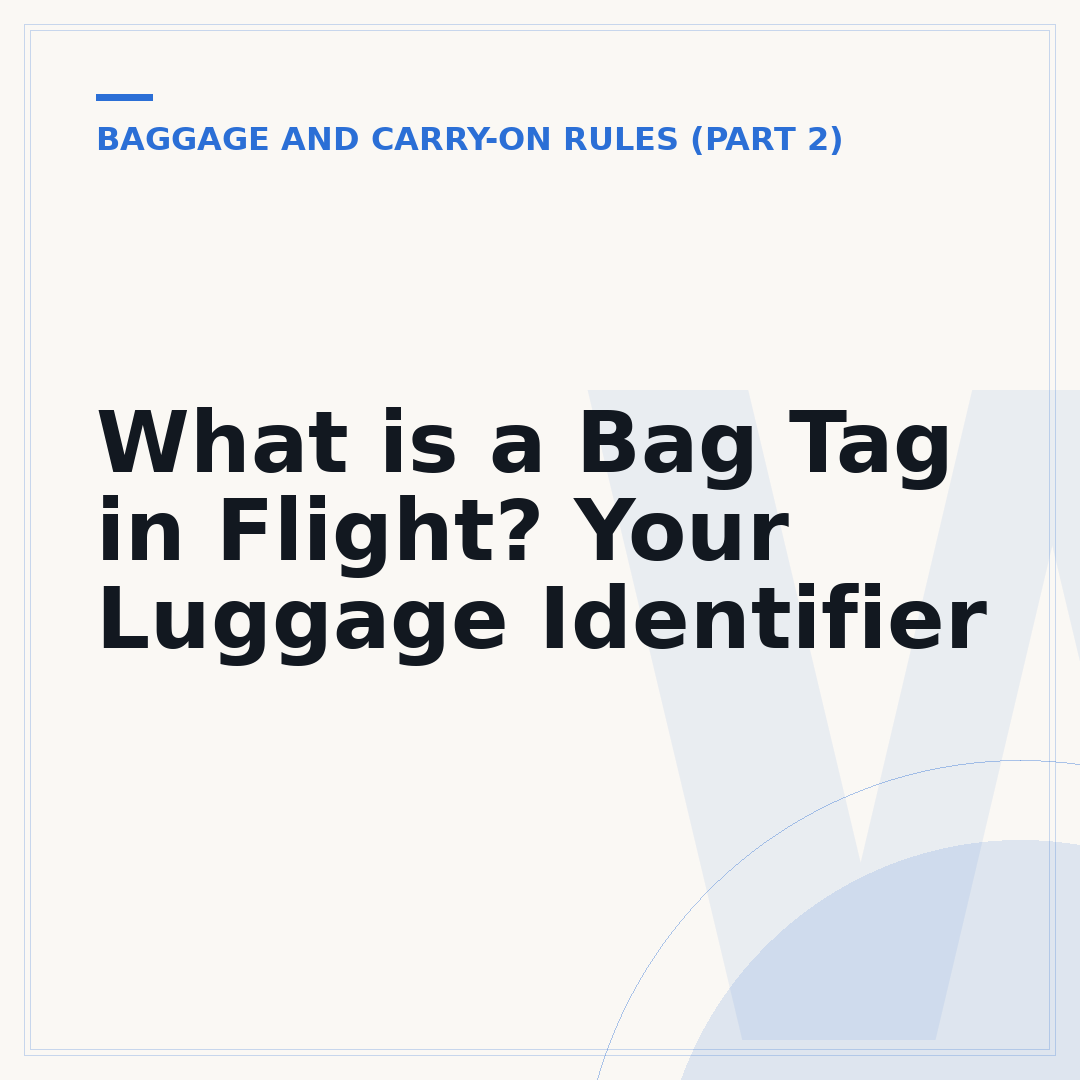 What is a Bag Tag in Flight? Your Luggage Identifier