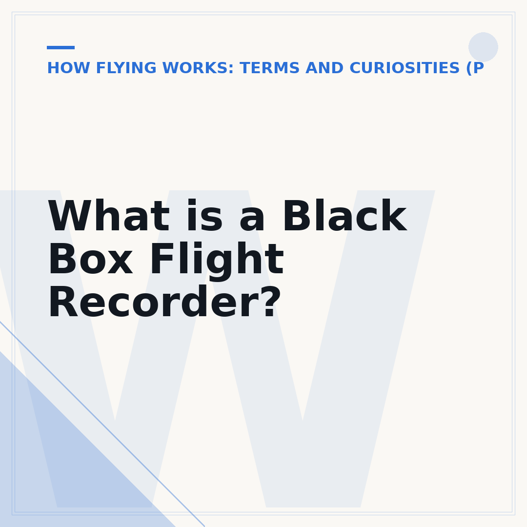 What is a Black Box Flight Recorder?