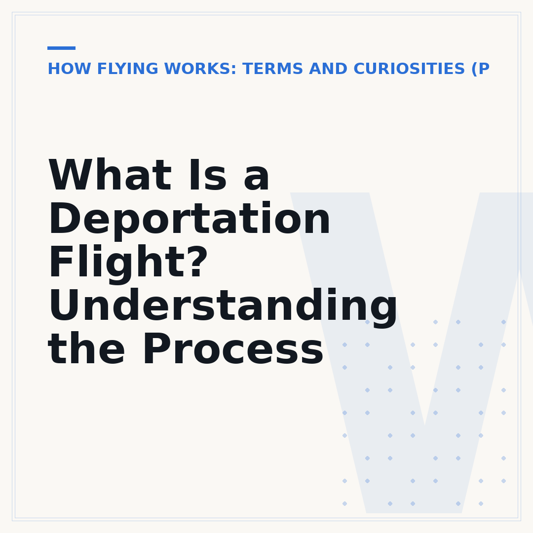 What Is a Deportation Flight? Understanding the Process