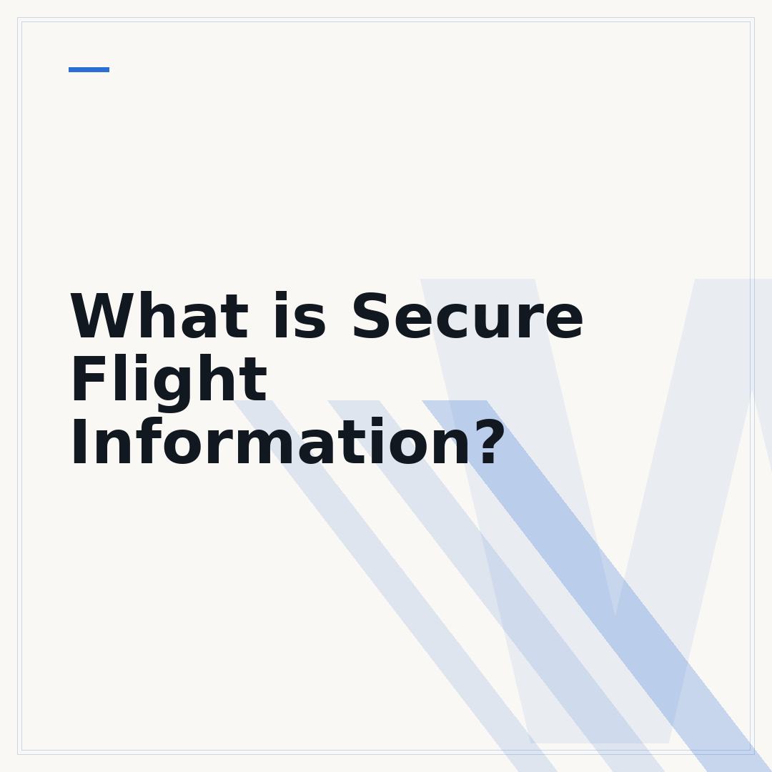 What is Secure Flight Information?