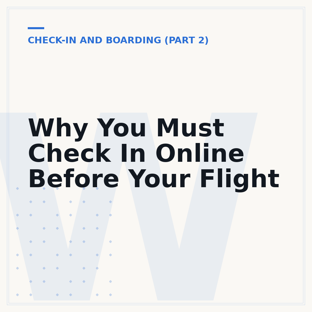 Why You Must Check In Online Before Your Flight