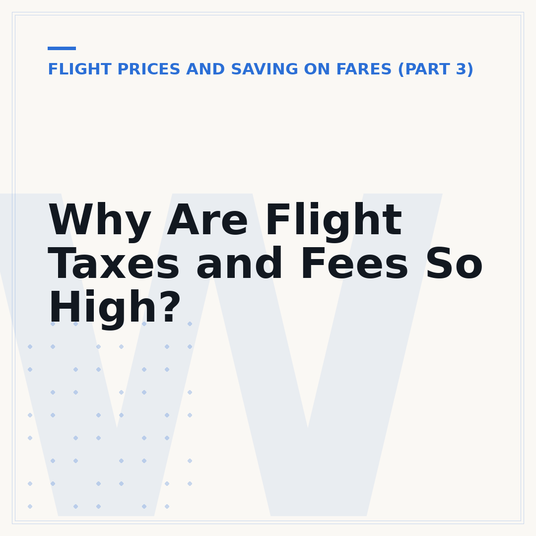 Why Are Flight Taxes and Fees So High?